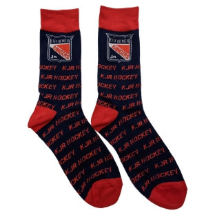 Crew Knit Socks - Navy/Red Product Image